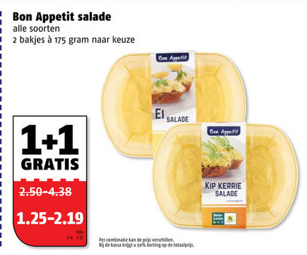 Bon Appetit   salade folder aanbieding bij  Poiesz - details