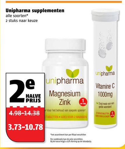 unipharma   voedingssupplement folder aanbieding bij  Poiesz - details