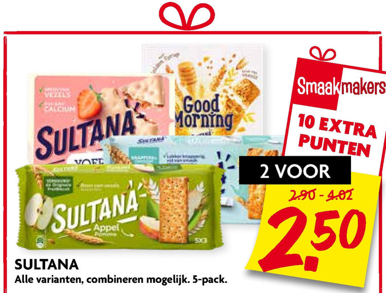 Sultana   fruitbiscuit folder aanbieding bij  Dekamarkt - details