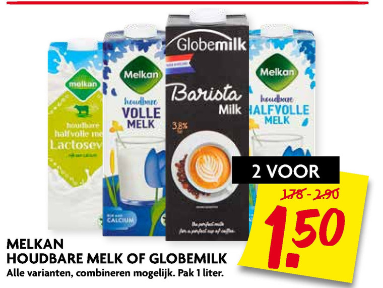 Globemilk   melk, koffiemelk folder aanbieding bij  Dekamarkt - details