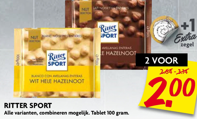 Ritter Sport   chocolade folder aanbieding bij  Dekamarkt - details