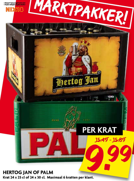 Palm Speciale   krat bier folder aanbieding bij  Dekamarkt - details