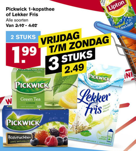 Pickwick   thee folder aanbieding bij  Hoogvliet - details