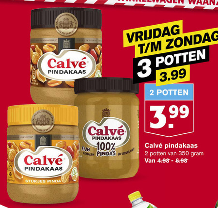 Calve   pindakaas folder aanbieding bij  Hoogvliet - details