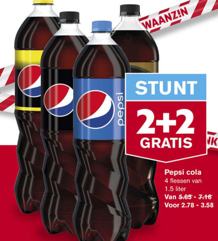 Pepsi   cola folder aanbieding bij  Hoogvliet - details