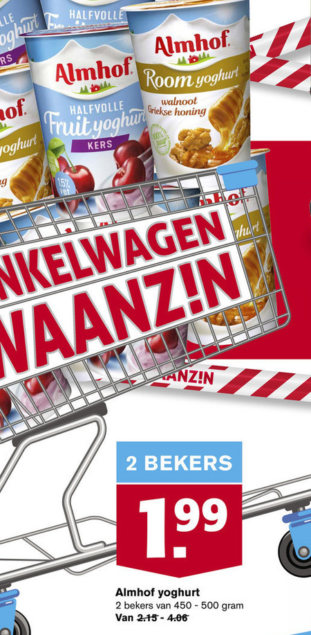 Almhof   vruchtenyoghurt folder aanbieding bij  Hoogvliet - details