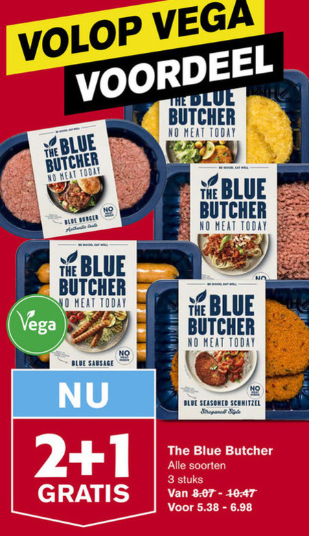 The Blue Butcher   vegetarisch folder aanbieding bij  Hoogvliet - details