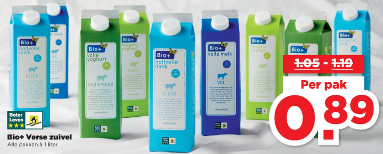 Bio Plus   yoghurt, melk folder aanbieding bij  Plus - details