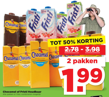 Chocomel   drinkyoghurt, chocolademelk folder aanbieding bij  Plus - details