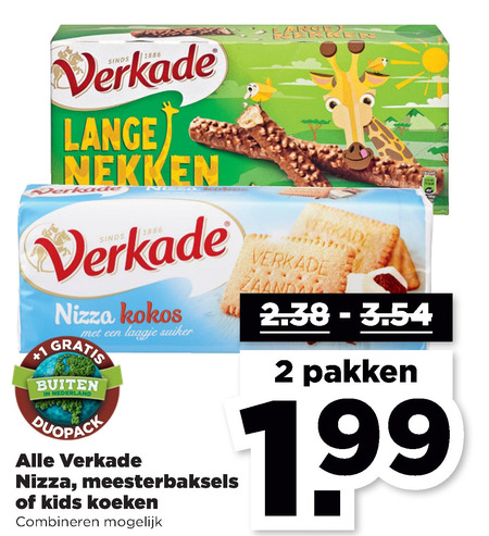 Verkade   biscuits, kinderbiscuit folder aanbieding bij  Plus - details