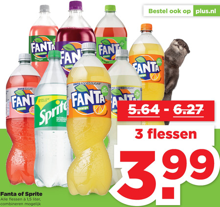 Fanta   frisdrank folder aanbieding bij  Plus - details