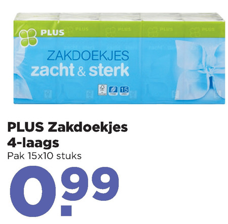 Plus Huismerk   zakdoek folder aanbieding bij  Plus - details