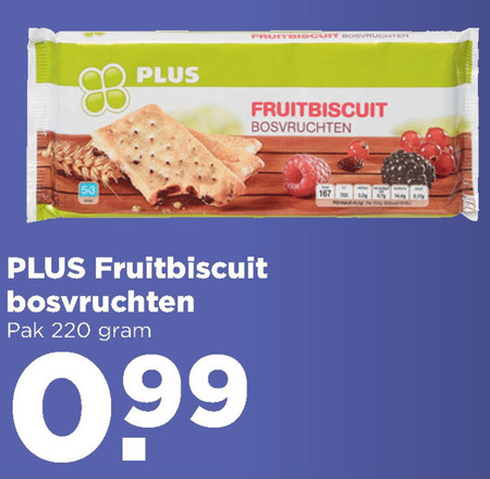 Plus Huismerk   fruitbiscuit folder aanbieding bij  Plus - details