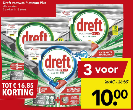 Dreft   vaatwasmiddel folder aanbieding bij  Deen - details