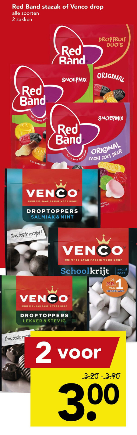 Red Band   drop, snoep folder aanbieding bij  Deen - details