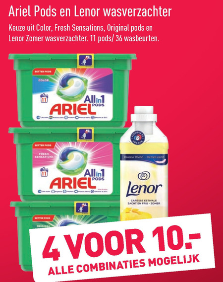 Lenor   wasverzachter, wasmiddel folder aanbieding bij  Aldi - details