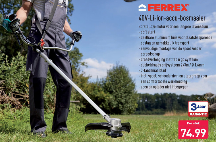 Ferrex   bosmaaier folder aanbieding bij  Aldi - details