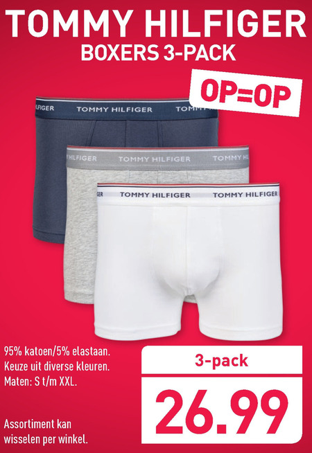 Tommy Hilfiger   heren boxershort folder aanbieding bij  Aldi - details