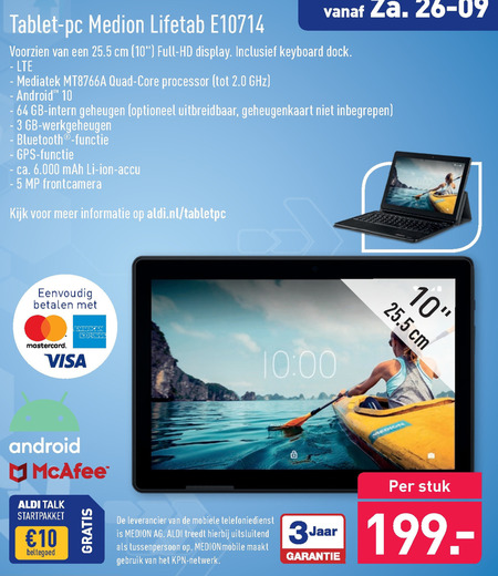 Medion   tablet folder aanbieding bij  Aldi - details