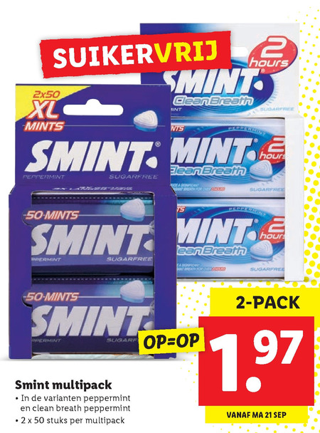 Smint   kauwgom folder aanbieding bij  Lidl - details