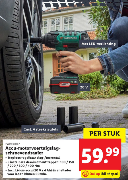 Parkside   accuschroevendraaier folder aanbieding bij  Lidl - details