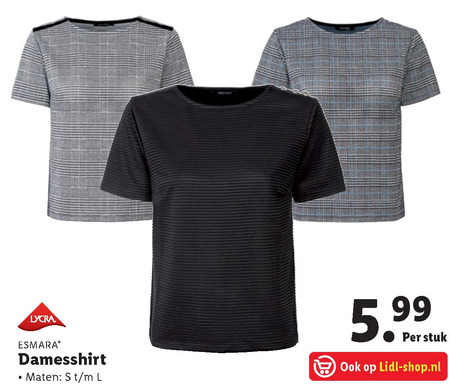 esmara   damesshirt folder aanbieding bij  Lidl - details