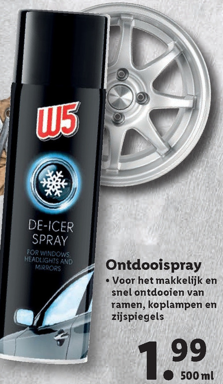 W5   autoruit ontdooier folder aanbieding bij  Lidl - details