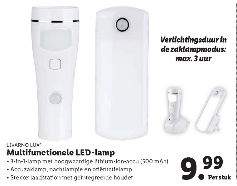 Livarno   nachtlamp, zaklamp folder aanbieding bij  Lidl - details