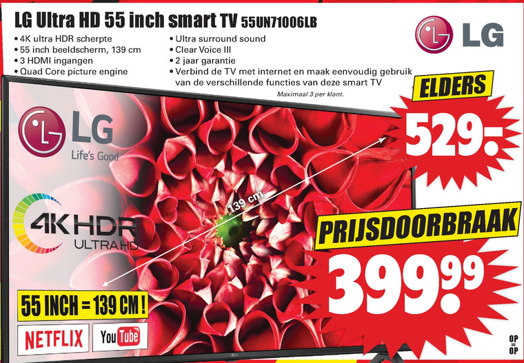 LG   4k ultrahd televisies folder aanbieding bij  Dirk - details