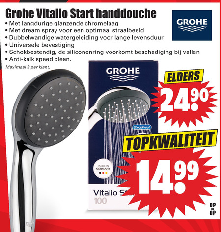 Grohe   douchekop folder aanbieding bij  Dirk - details