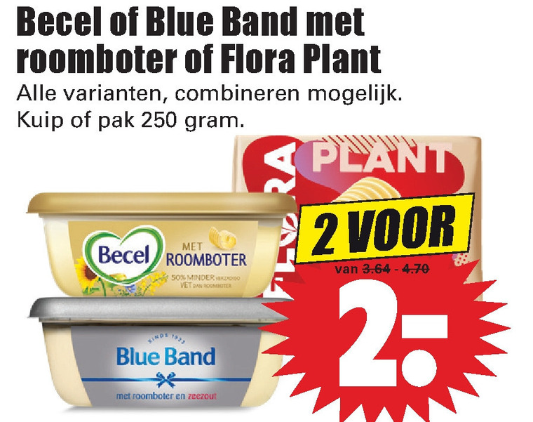 FloraPlant   margarine folder aanbieding bij  Dirk - details