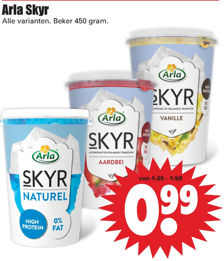 Arla   yoghurt, vruchtenyoghurt folder aanbieding bij  Dirk - details