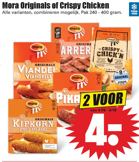 Mora   kipsnacks, snack folder aanbieding bij  Dirk - details