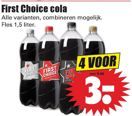 First Choice   cola folder aanbieding bij  Dirk - details