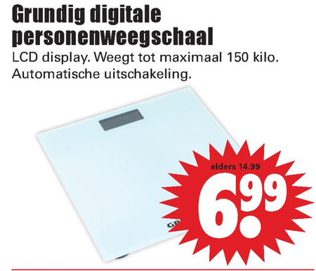 Grundig weegschaal folder aanbieding bij Dirk details