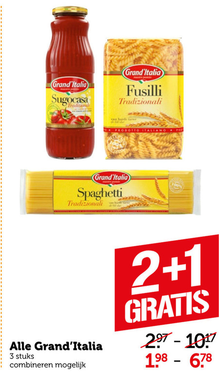 Grand Italia   fusilli, pesto folder aanbieding bij  Coop - details