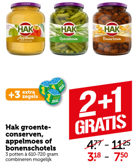 Hak   bonen, groenteconserven folder aanbieding bij  Coop - details