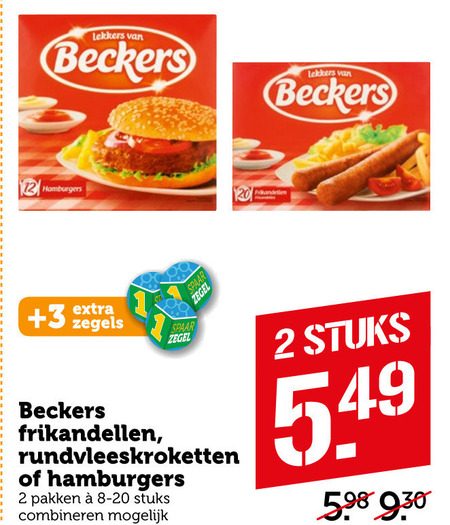 Beckers   hamburger, kroket folder aanbieding bij  Coop - details