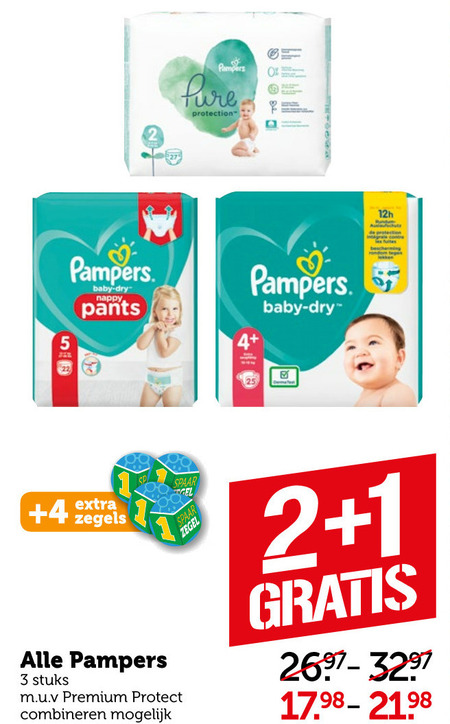 Pampers   luierbroekjes, luiers folder aanbieding bij  Coop - details