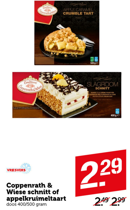 Coppenrath und Wiese   slagroomschnitte, appelgebak folder aanbieding bij  Coop - details