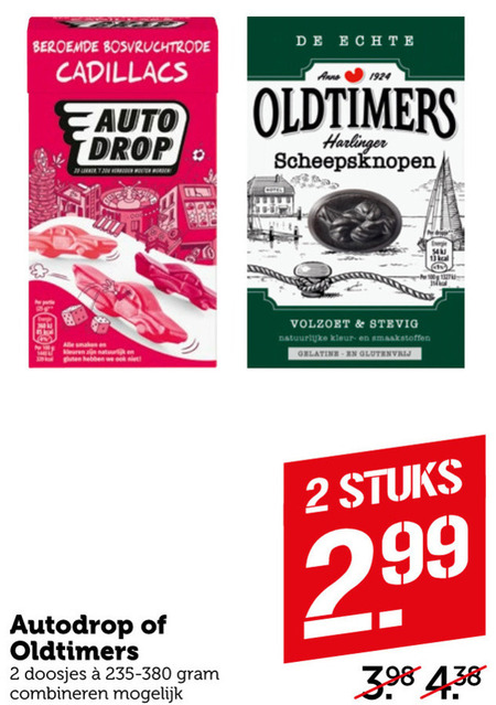 Oldtimers   drop, snoep folder aanbieding bij  Coop - details