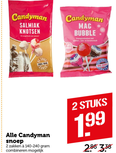 Candyman   lollie, snoep folder aanbieding bij  Coop - details