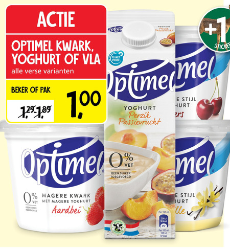 Optimel   yoghurt, vruchtenyoghurt folder aanbieding bij  Jan Linders - details