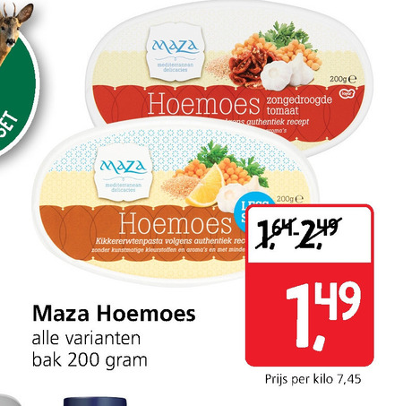 Maza   houmous folder aanbieding bij  Jan Linders - details