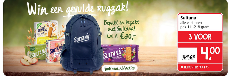 Sultana   fruitbiscuit folder aanbieding bij  Jan Linders - details