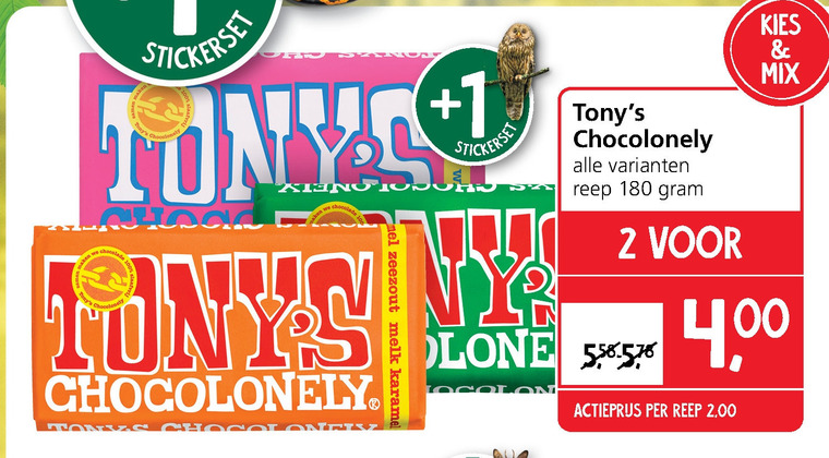 Tony Chocolony   chocolade folder aanbieding bij  Jan Linders - details