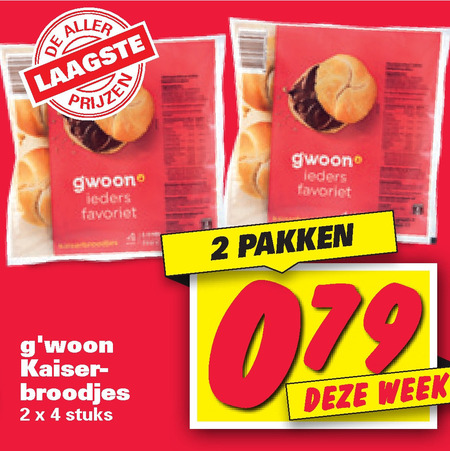 Gwoon   kaiserbroodjes folder aanbieding bij  Nettorama - details