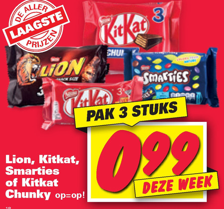 Lion   chocoladereep folder aanbieding bij  Nettorama - details