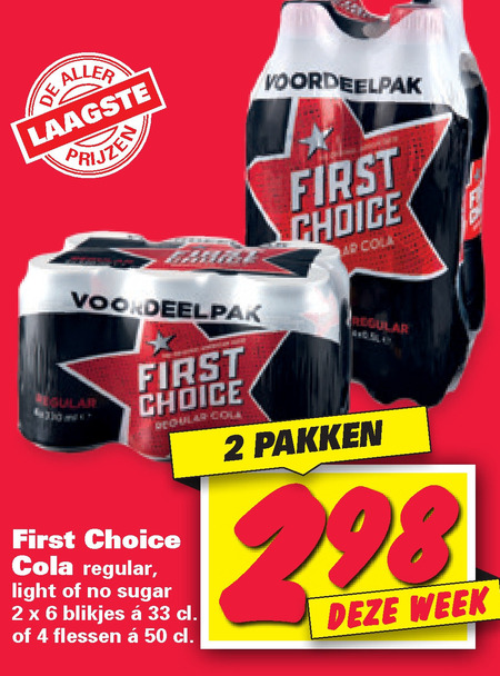 First Choice   cola folder aanbieding bij  Nettorama - details