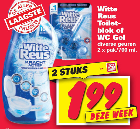 Witte Reus   toiletblok, toiletreiniger folder aanbieding bij  Nettorama - details